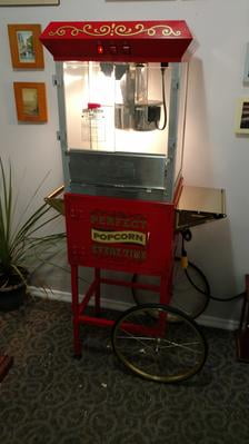 10 oz popcorn machine with cart