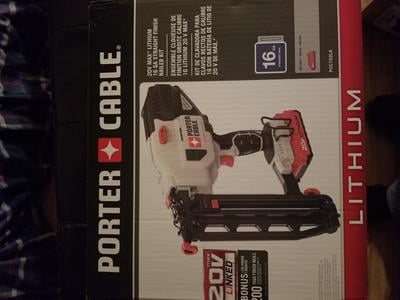 Porter cable 20 volt finish online nailer