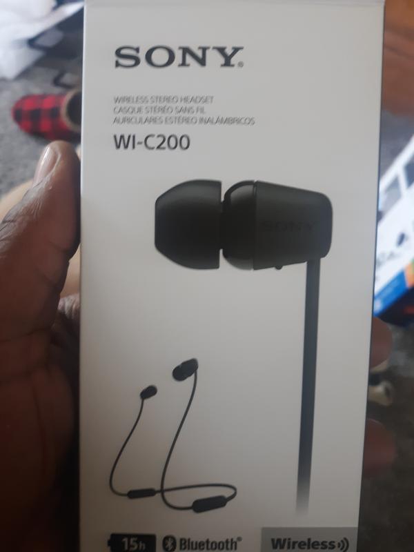 Sony Wic0 Wireless In Ear Headphones With Mic Black Walmart Com Walmart Com