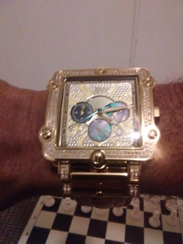Men's JB-6215-238-B Phantom 1.20 ctw Stainless Steel Diamond Watch 