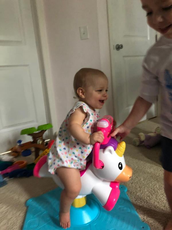 fisher price bounce and spin unicorn
