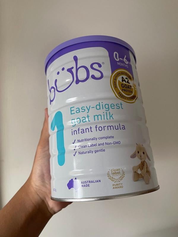 Bubs® Goat Milk Infant Formula Stage 1, 800g (0-6 Months