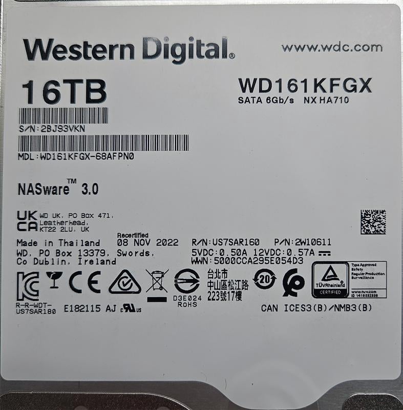Western Digital 2TB WD Red Pro NAS SATA HDD, 3.5