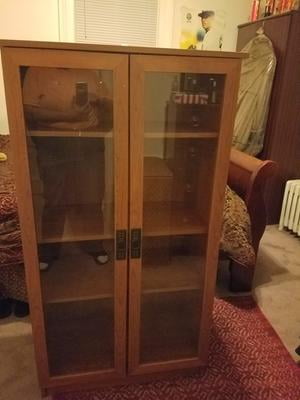 Heirloom Storage Cabinet With 4 Shelves Cherry Walmart Com Walmart Com