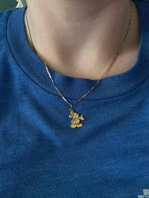 Disney Girls/Tween Mickey Mouse Ladies 10K Gold Pendant Necklace