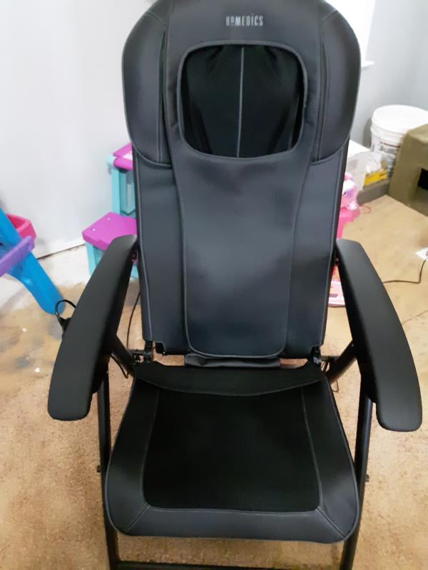 Homedics Fold Away Massaging Shiatsu Lounge Chair In Brown Walmart Com Walmart Com