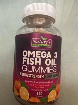 Nature's Gummies Omega 3 Fish Oil Gummies, Extra Strength, 120