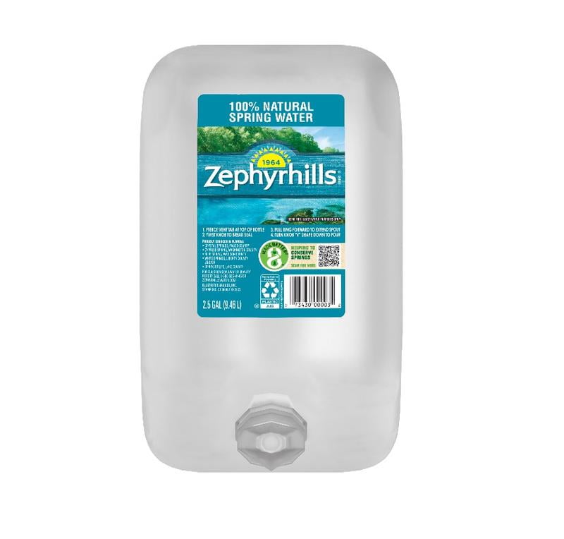 Zephyrhills Natural Spring Water 2.5 Gallon Bottle, Pure Crisp