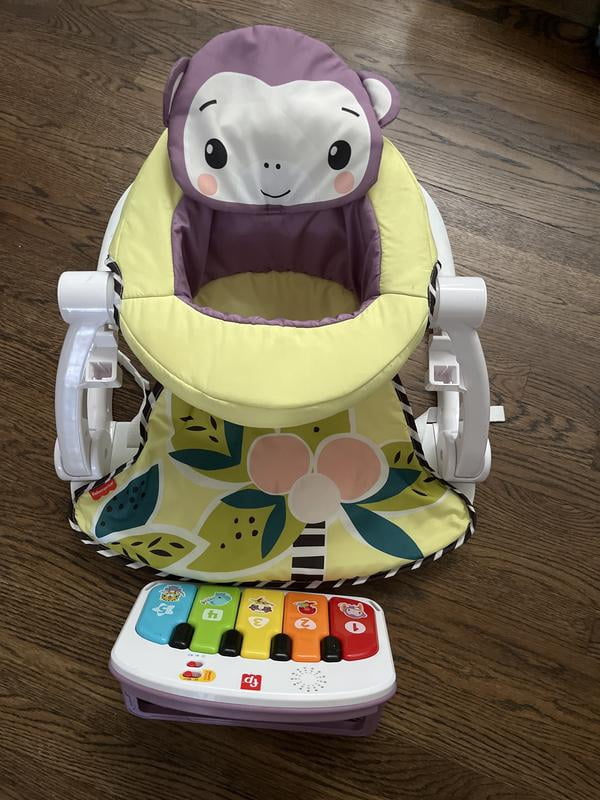 Fisher-Price Kick & Play Deluxe Sit-Me-Up Seat, Purple Monkey Baby