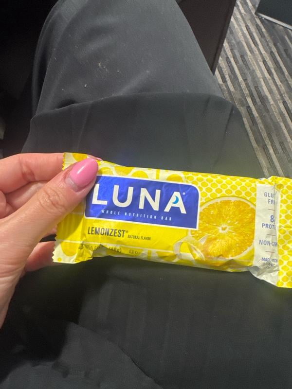 LUNA LemonZest Gluten Free Protein Snack Bars 12ct with 8g of