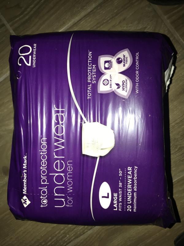 Member's Mark Total Protection Incontinence Underwear for Women ( Large -  84 ct.