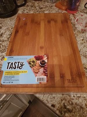Tasty 18”x12” Bamboo Serving and Cutting Board
