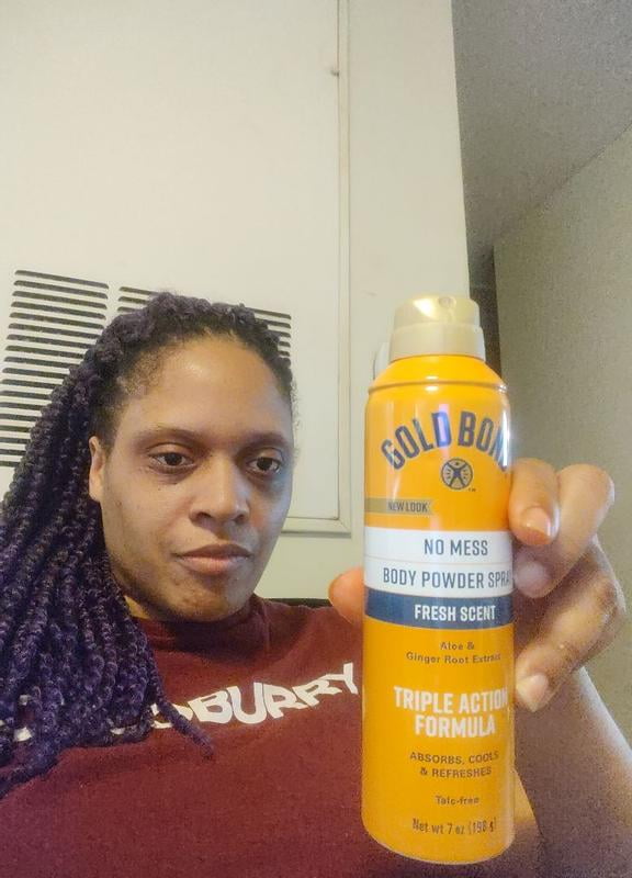 Gold Bond No Mess Medicated Body Powder Spray with Menthol, oz