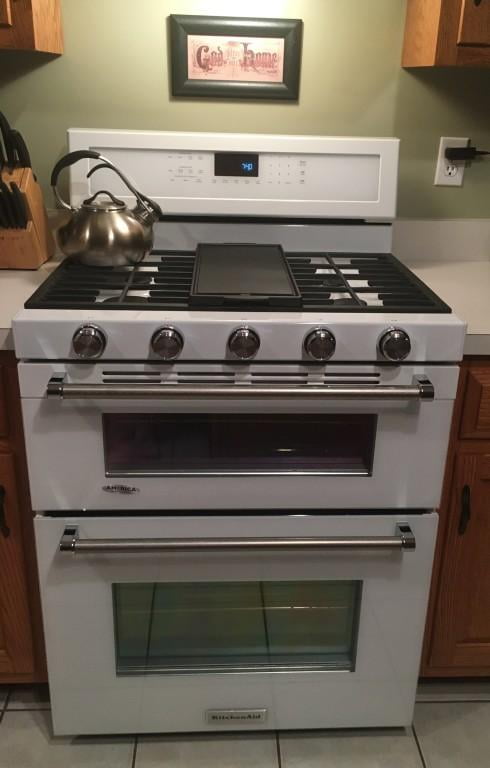KitchenAid KFGD500ESS 30-Inch 5 Burner Gas Double Oven Convection Range, Furniture and ApplianceMart