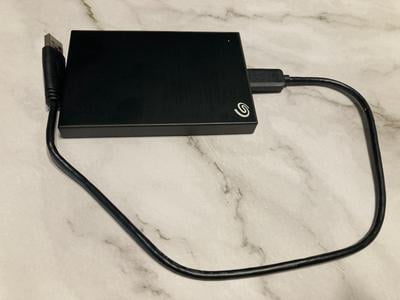 Seagate, 2TB External Hard Drive, Backup Plus Slim USB 3.0, Black