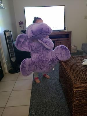 purple stuffed hippo