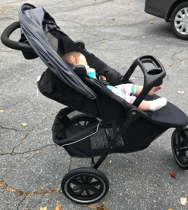 evenflo folio3 stroll and jog travel system with litemax 35 infant car seat skyline