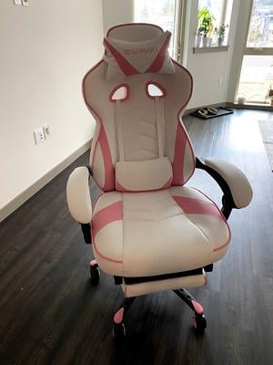 Respawn 110 Pro Racing Style Gaming Chair Reclining Ergonomic Chair With Built In Footrest In White Rsp 110v2 Wht Walmart Com Walmart Com