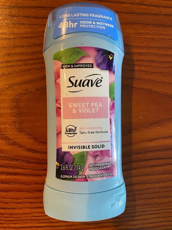 Suave Sweet Pea & Violet Deo – 24h Anti-Transpirant, 77 Ml, Unsichtbar Auf Der Haut