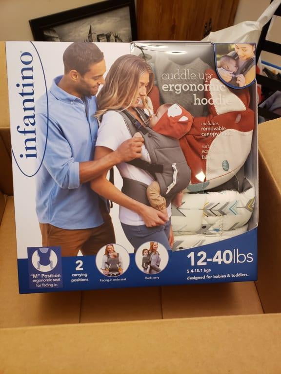 infantino cuddle up ergonomic hoodie hordozó