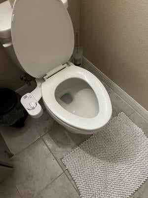 TUSHY 2.0 Manual Bidet Attachment, White Plastic, Self-Cleaning Stream, Easy Installation