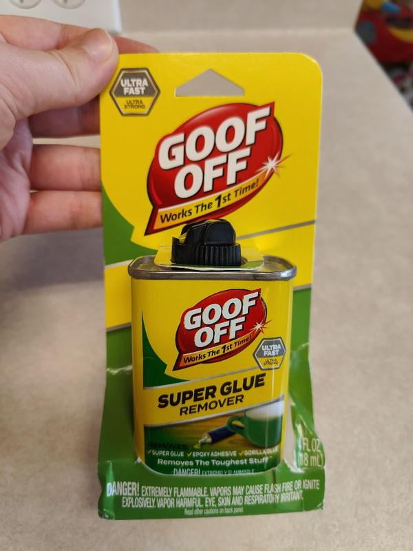 Goof Off, Super Glue Remover, FG678, 4oz Can Heavy Duty Formula