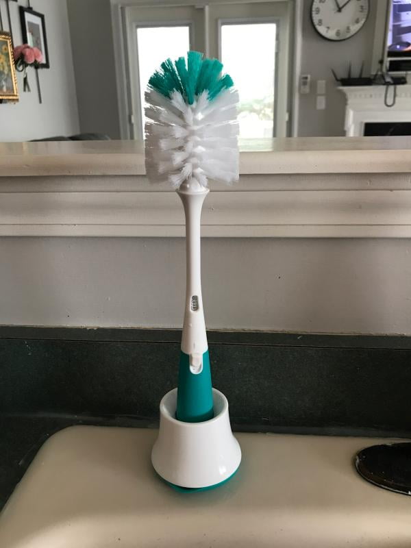 OXO Tot Bottle Brush with Nipple Cleaner and Stand - Teal, 1 Count (Pack of  1)