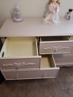 evolur aurora 7 drawer double dresser blush pink pearl Evolur Aurora 7 Drawer Double Dresser, Dusty Rose Bermuda