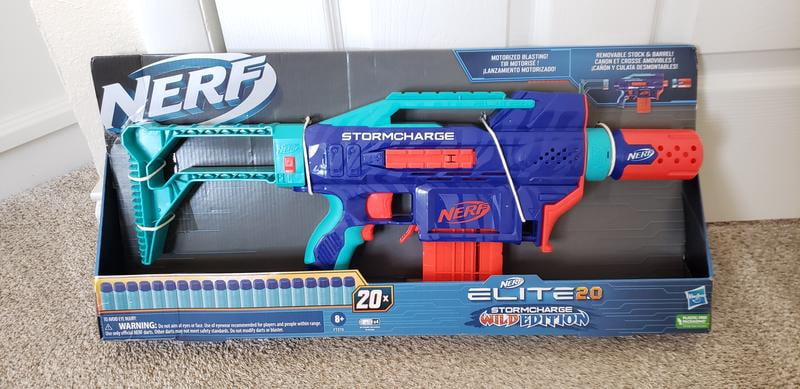 Nerf Elite 2.0 Stormcharge Motorized Blaster, 20 Nerf Elite Darts