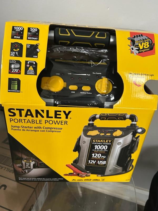STANLEY, Jump Starter, 1000 Peak Amp, with 120 PSI Compressor - Walmart.com