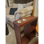 Slim End Table With Drink Holders And Built In Shelving Walmart Com Walmart Com