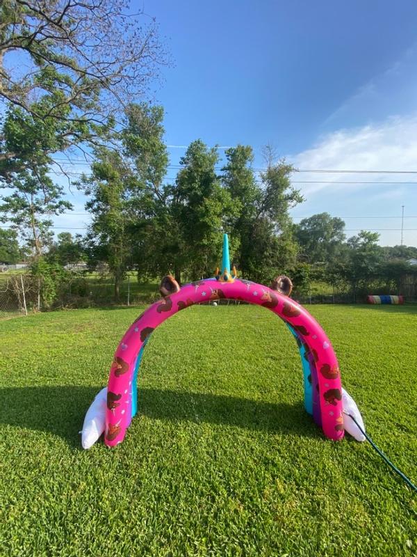 Afro Unicorn Rainbow Sprinkler – Backyard Toy – Outdoor Activity