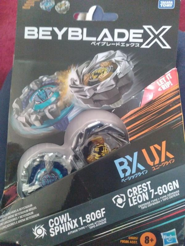 Beyblade X Cowl Sphinx 1-80GF BX & Crest Leon 7-60GN Italy