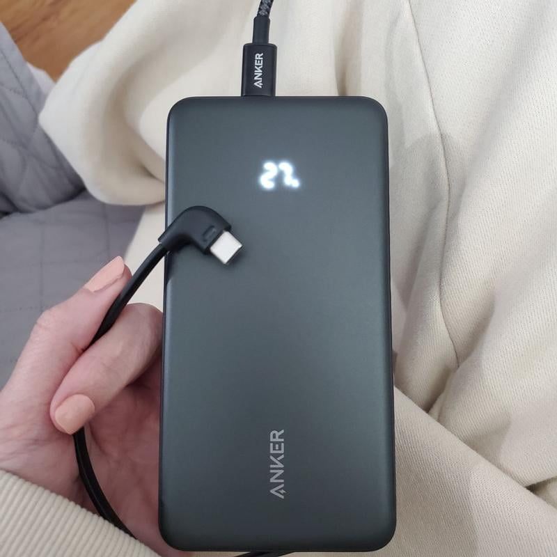 Anker 10,000 mAh Power Bank with built in USB-C cable ( 22.5W