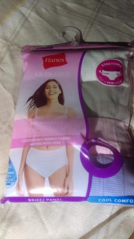 Hanes Ultimate Women's High-Waisted Brief Underwear, 4-Pack White/Silver  Shadow/Ballerina Slipper/Misty Lilac 5