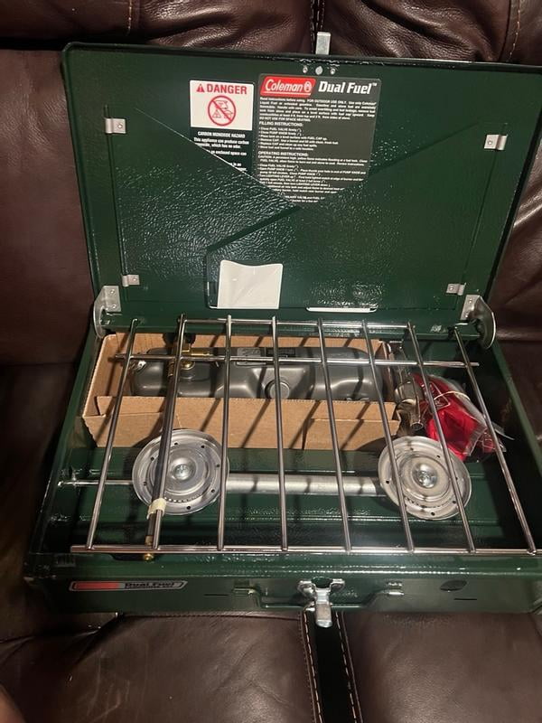 Coleman Guide Series 424 Dual Fuel 2-Burner Camp Stove, 14,000