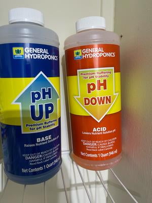Hydroponics pH Adjuster Fertilizers, 1 Quart, pH Up & Down Combo