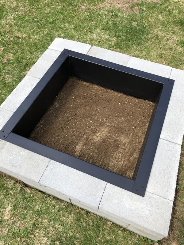 Sunnydaze Square Heavy Duty Fire Pit Rim Liner Backyard Fire Ring Insert 36 Walmart Com Walmart Com