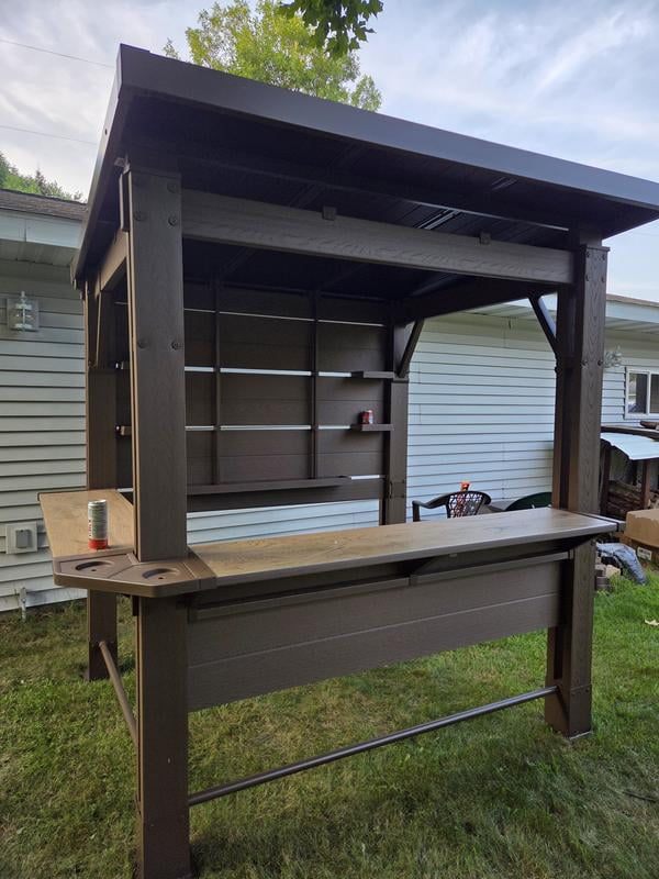 Signature 6x7 Patio Gazebo Bar – Ideal for Outdoor Cooking and