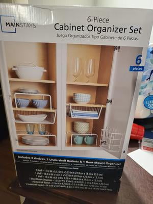 Mainstays Wire 6-Piece Organizing Set, Cabinet and Pantry