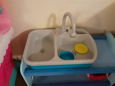 spark kitchen sink and spark create imagine microwave set red and blue toy bundle