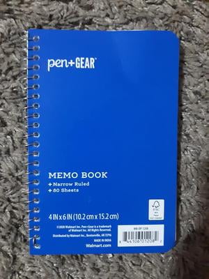 Pen+Gear Memo Book, 3x5, Narrow Ruled Notebook, 80 Sheets, Blue