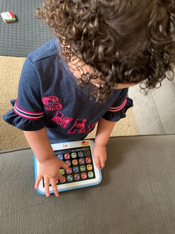Their First Tablet 📱 The Fisher-Price Laugh & Learn® Smart Stages Tablet Is An Interactive Pretend Tablet Computer Just For Your Toddler. This Electronic Learning Toy Has 28 "app" Buttons To Press