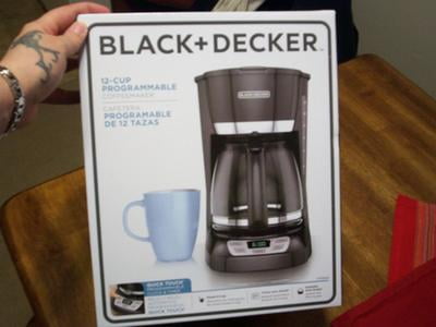BLACK+DECKER 12-Cup* QuickTouch Programmable Coffeemaker, White, CM1060W