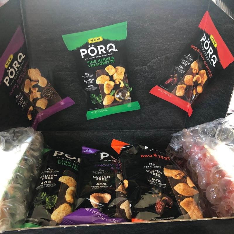 PORQ BBQ & Zesty Chipotle Artisanal Pork Rinds, Gluten Free, Keto