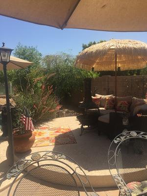 Mainstays 8 Thatch Patio Tiki Umbrella Walmart Com Walmart Com