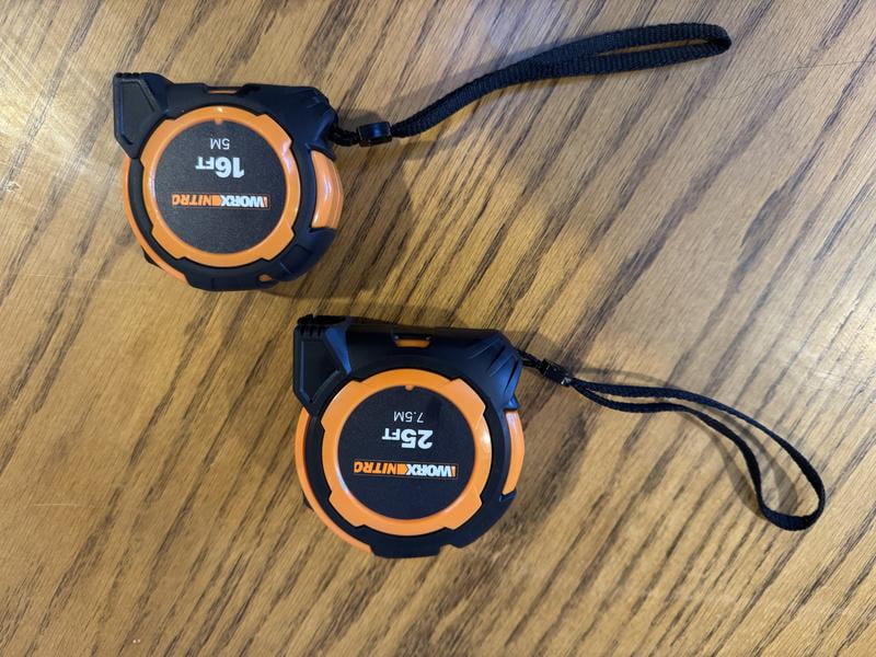 WORX 2Pk Double-sided Tape Measure with Magnetic Hook (16/25FT