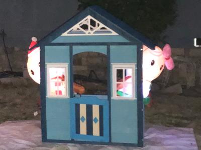 sportspower wooden playhouse with bench