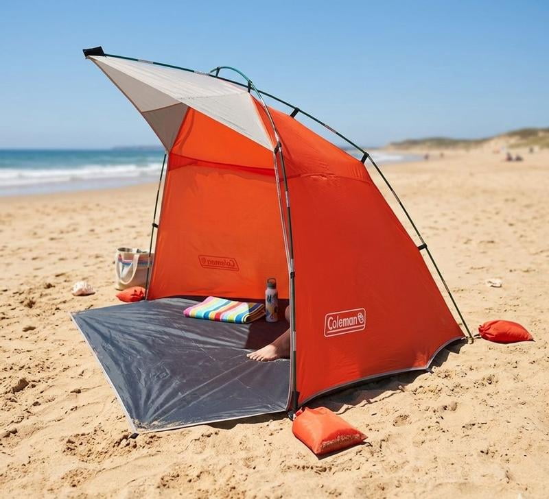 Coleman Skyshade Large Compact Beach Shade, Tiger Lily - Walmart.com