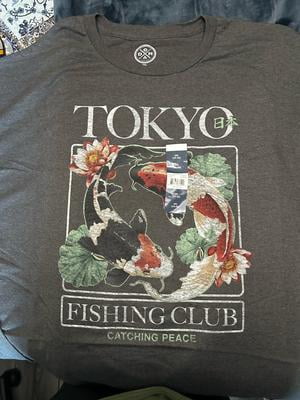 Humor Men's and Big Men's Tokyo Fishing Club Graphic Tee with